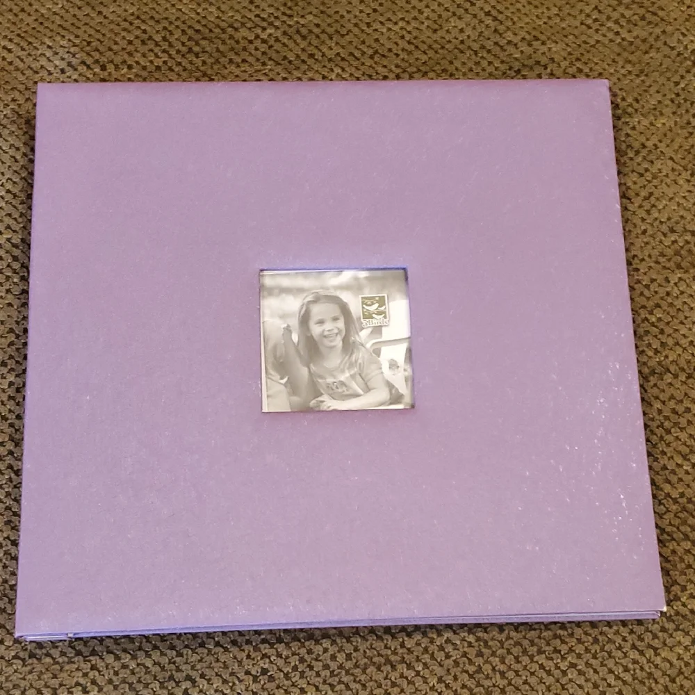 12x12 Purple Scrapbook With Photo Window 10 Pages Top Load